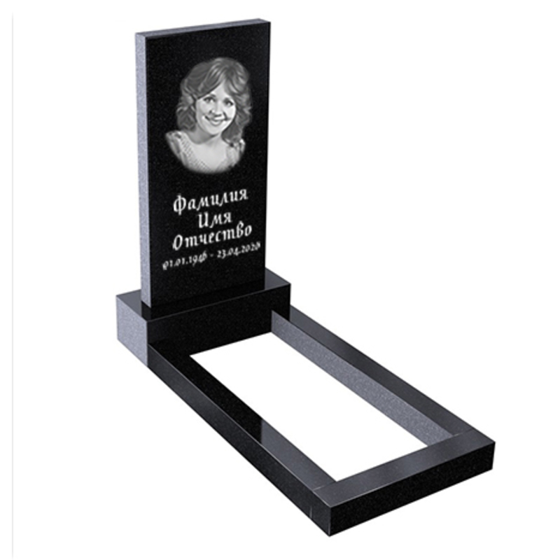Памятник гранитный PZ1 прямой 100х50*7 см с гравировкой