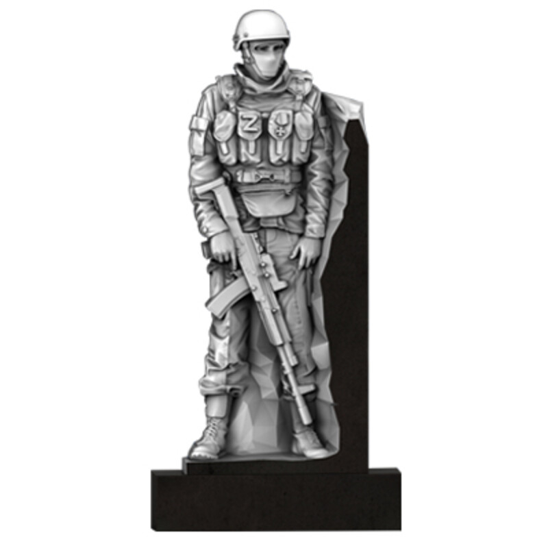 Памятник гранитный военным V-03 размер 120*60 см