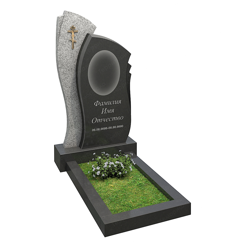 Комбинированный памятник из гранита GM37