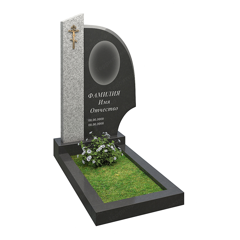 Комбинированный памятник из гранита GM40