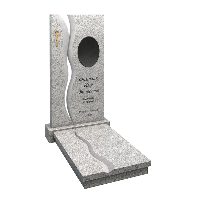 Комбинированный памятник из гранита GM31 ручеек