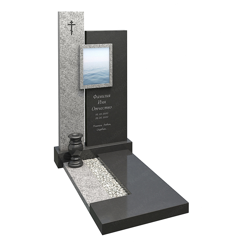 Комбинированный памятник из гранита GM21