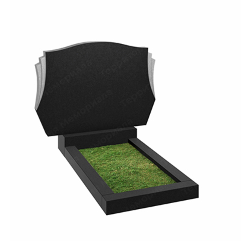 Памятник на двоих из гранита габбро Карелия S68