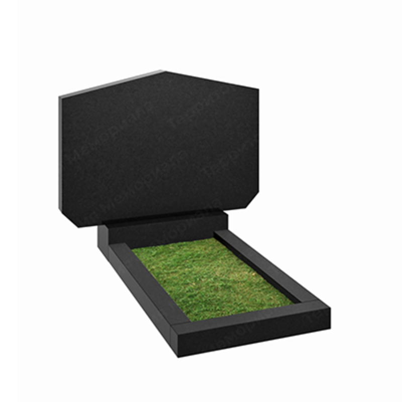 Памятник на двоих из гранита габбро Карелия S82