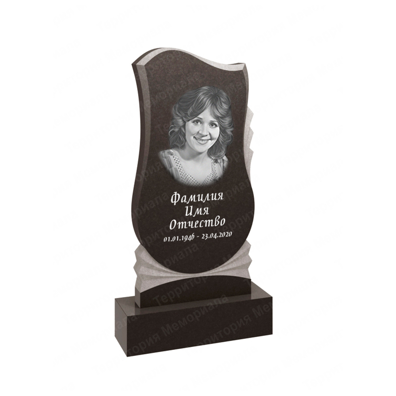 Фигурный памятник из гранита габбро Карелия — FG56