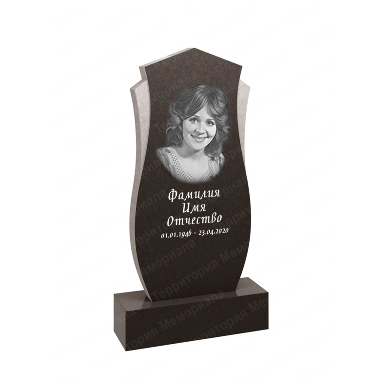 Фигурный памятник из гранита габбро Карелия — FG323