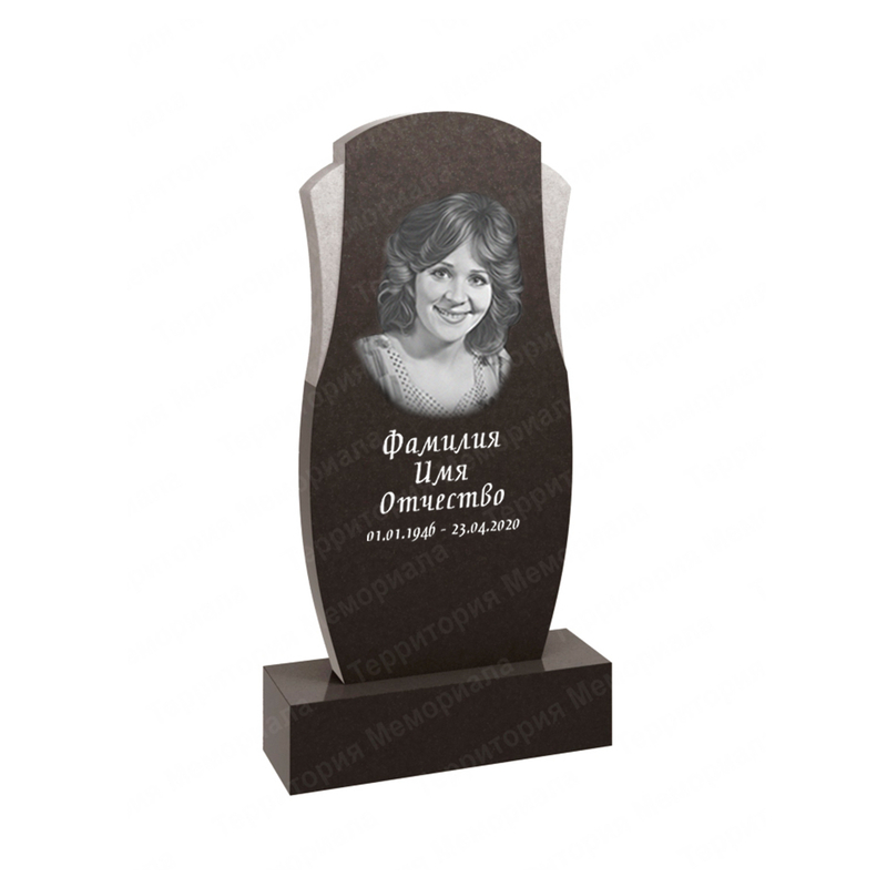 Фигурный памятник из гранита габбро Карелия — FG31