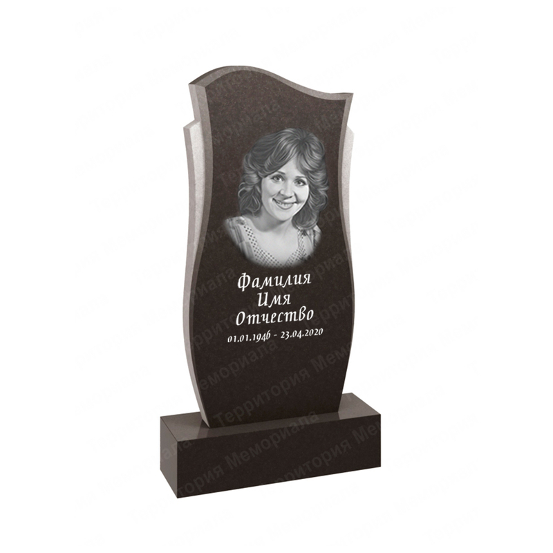 Фигурный памятник из гранита габбро Карелия — FG20