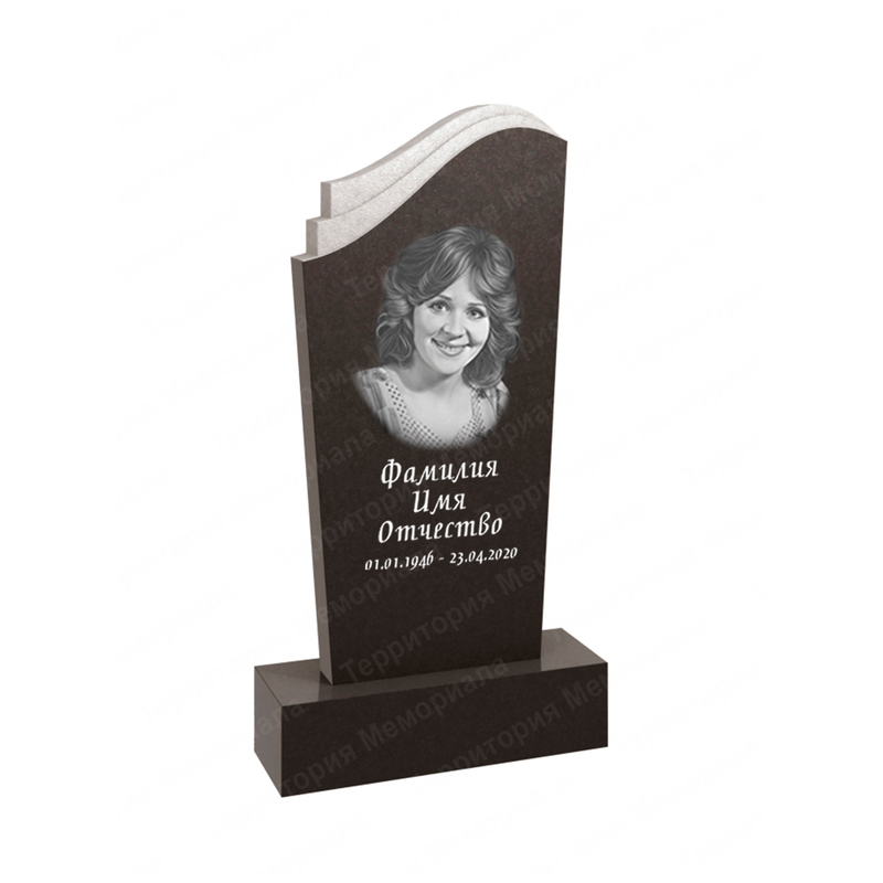 Фигурный памятник из гранита габбро Карелия — FG24