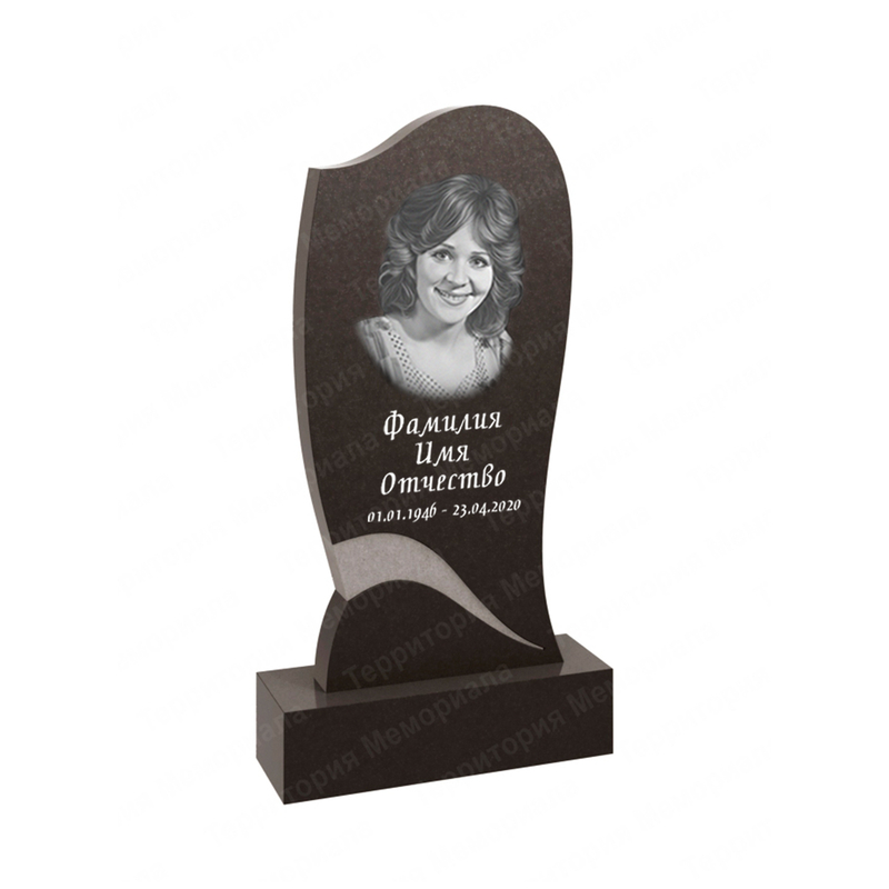 Фигурный памятник из гранита габбро Карелия — FG25