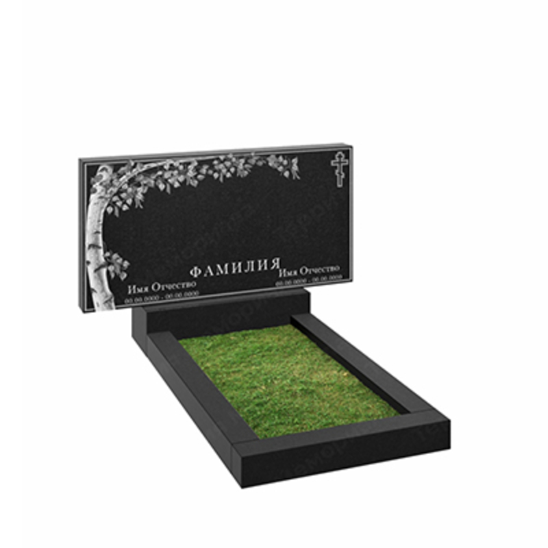 Памятник на двоих из гранита габбро Карелия SG292 с гравировкой