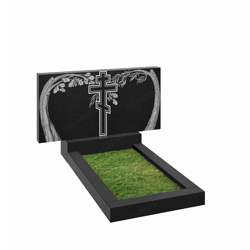 Памятник на двоих из гранита габбро Карелия SG295 с гравировкой