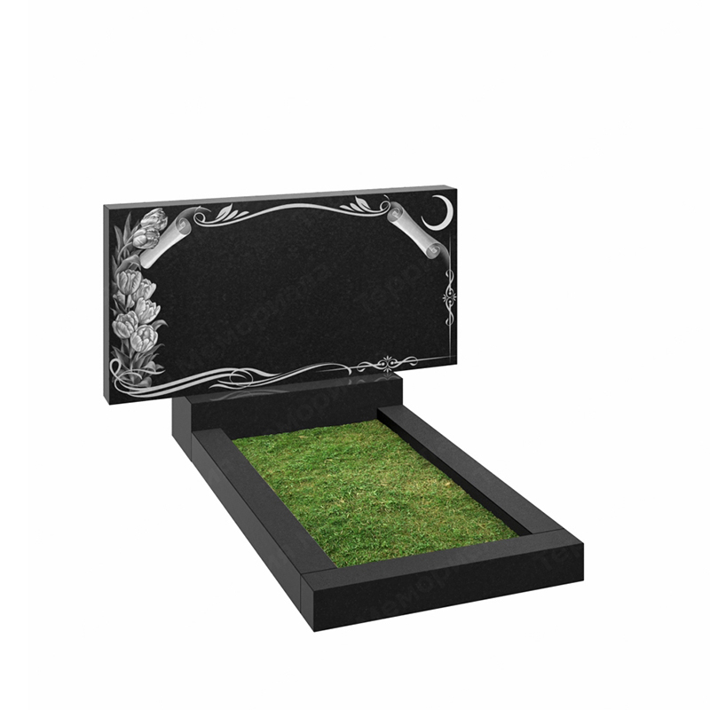 Памятник на двоих из гранита габбро Карелия SG296 с гравировкой