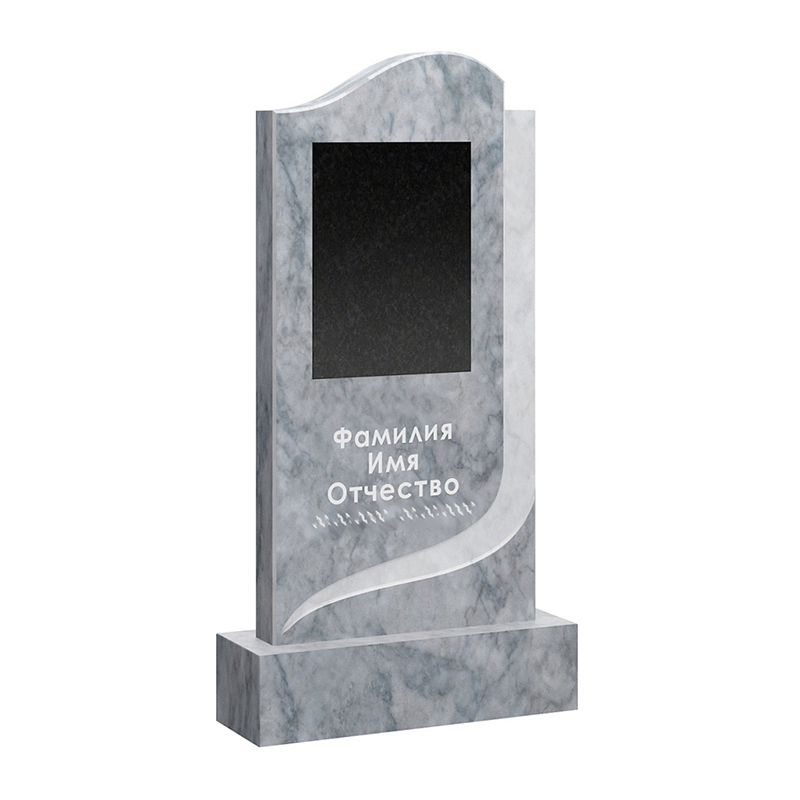 Мраморный памятник MR-17в с портретной плиткой